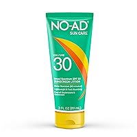 NO-AD SPF 30 Sunscreen Lotion | Broad Spectrum UVA/UVB Protection | Water Resistant | Octinoxate & Oxybenzone Free with moisturizing Vitamin E and Aloe 3oz | Pack of 3