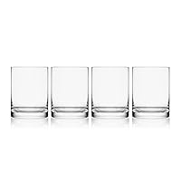 Mikasa Lana Whiskey Rocks Double Old Fashion Glasses, Set of 4, 17 Ounce, Clear