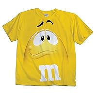 M&M M&M's Candy Silly Character Face Yellow T-Shirt Tee (Adult X-Small)