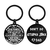 16th Birthday Decorations for Girls, 16 Year Old Girl Birthday Gift Ideas for Daughter Granddaughter, Metal Keychain
