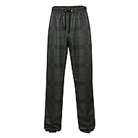 Pants for Men Baggy Men's Plaid Pants Casual Elastic Waist Drawstring Harem Pant Workout Jogger Yoga Pants Trousers