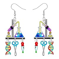 Acrylic Novelty School Chemistry Subject Teacher Earrings Dangle Drop Astronomy Teacher Appreciation Gifts for Women Girls Kids Back to School Jewelry
