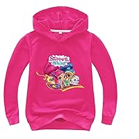ENDOH Little Girls Shimmer and Shine Pullover Bassic Hoodie-Novelty Hooded Sweatshirts for Kids Child(2T-14 Years)