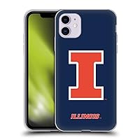 Head Case Designs Officially Licensed University of Illinois U of I Plain Soft Gel Case Compatible with Apple iPhone 11