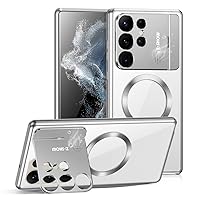 IVY Armor Case for Samsung Galaxy S22 Ultra S22U Case - [Compatible with MagSafe] - Invisible Stand Case with Fragrance Aroma Slim Shockproof Phone Cover - Silver