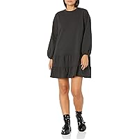 Mud Pie Women's Kristy Sweatshirt Dress, Black, Medium