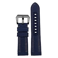 24mm 26mm large size for men Stealth Nylon leather sole Bracelet Accessory，For Pam00984 00985 PAM111 PAM441 Series Watch Strap Accessories