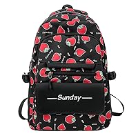 Kawaii Backpack Strawberry Graphic Cute Strawberry Bag Laptop Bag Harajuku