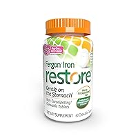 Iron Restore Chewable Tablets - Gentle on Stomach, Non-Constipating - 27mg Iron for Energy Support – 60 Tablets
