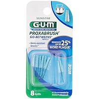 GUM Go-Betweens Proxabrush Refills Wide [614] 8 Each (Pack of 24)