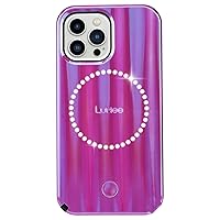 LuMee - Halo - Lighted Selfie Case for iPhone 13 and 13 Pro - Built-in Adjustable LED Lighting - 6.1 Inch - Hot Pink Voltage