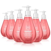 Method Gel Hand Soap, Pink Grapefruit, Biodegradable Formula, 12 Fl Oz (Pack of 6)