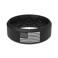 Groove Life Edge Hero Ring - Breathable Silicone Wedding Rings for Men, Lifetime Coverage, Unique Design, Comfort Fit Ring