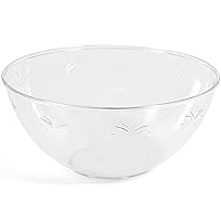 Blue Sky Round Clear Large Disposable Serving Bowl (1 Count) | Premium Plastic Dinnerware for Parties, Events, and Everyday Use