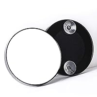 12X Magnifying Makeup Mirror, Portable Round Hand Mirror with 2 Suction Cups for Wall Mounting, Use for Makeup Application, Tweezing, and Blackhead/Blemish Removal