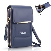 AISEN Anti-theft Leather Bag for Women Girls, Crossbody Handbags Wallets Leather Phone Purse with Long Strap for Women, PU Leather RFID Blocking Crossbody Cell Phone Bag for Women Wallet Purse