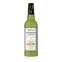 Jordan's Skinny Syrups Sugar Free Coffee Syrup, Pistachio Flavor Drink Mix, Zero Calorie Flavoring for Chai Latte, Protein Shake, Food & More, Gluten Free, Keto Friendly, 25.4 Fl Oz, 1 Pack