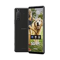 Xperia 5 II - 6.1 Inch 21:9 CinemaWide™ FHD+ HDR OLED display 120Hz - Triple lens camera - 3.5 mm audio jack - Android 10 - SIM free - 8 GB RAM - 128 GB Storage - Dual SIM hybrid - 5G - Black