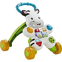 Fisher-Price Baby to Toddler Toy, Learn with Me Zebra Walker with Educational Music Lights & Activities for Infants Ages 6+ Months