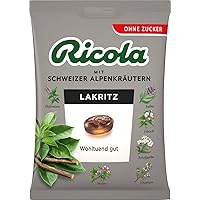 Ricola Licorice Sugarfree Throat Cough Drops Imported from Germany Shipping from USA - 75g