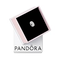 Pandora Clear Sparkle Spacer Charm Bracelet Charm Moments Bracelets - Stunning Women's Jewelry - Gift for Women in Your Life - Made with Sterling Silver & Cubic Zirconia, With Gift Box