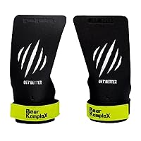 Bear KompleX Black Diamond No Hole Grips for Crossfit - Lightweight, High Performance Weightlifting Grips, Protect Hands and Provides Comfort - Great for Cross Training, Powerlifting