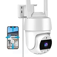 2K Security Camera Outdoor - 4MP 360° View WIFI Camera, IP66, Motion Detection&Siren, Auto Tracking, Two Way Talk, Pan Tile Color Night Vision, Outside 2.4g IP Cameras with Spotlight For Home Security