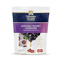 Manuka Health, MGO 400+ Manuka Honey Lozenges with Blackcurrant, 58 lozenges, 8.8 oz, 100% Natural with Vitamin C