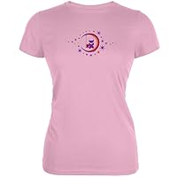 Old Glory Grateful Dead - Womens Moon Swing Juniors T-Shirt Large Light Pink
