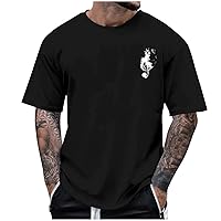 Graphic Tshirts Shirts for Men Summer Short Sleeve Round Neck T Shirt Fashion Trend Bottoming Shirt Gifts for Men