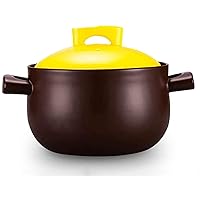 Kitchen Pot Stew Pot Stew Potes with Lids - Ceramic Pot Wok Soup Household Stew Pot Gas Stove Stew Soup Casserole Stone Pot (Size : 5.0L) (Size : 3.2L)