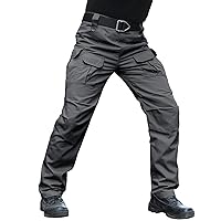 Men's Stretch Tactical Pants Water Resistant Ripstop Cargo Pants Outdoor Lightweight EDC Work Hiking Pants