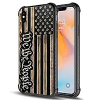 DAIZAG Case Compatible with iPhone XR Case, We The People USA Flag Wood Grain American Flag case for iPhone XR Cases for Man Woman, All-Round Protection Shockproof Scratches Case Cover