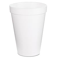 2 set of 1000 - Dart Container Corp. 12J12 Foam Cups, 12 oz, White, 2 set White