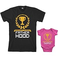Threadrock Achievement Unlocked Infant Bodysuit & Men's T-Shirt Matching Set