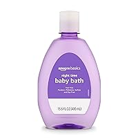 Amazon Basics Night-Time Baby Bath, Lightly scented, 13.6 Fl Oz (Pack of 1) (Previously Solimo)