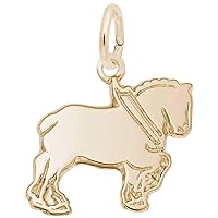 Rembrandt Charms Clydesdale Charm, 10K Yellow Gold