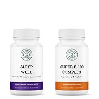 Sleep Well & Super B-100 Complex Bundle - Calming Sleep Aid & Energy Support for Optimal Well-Being