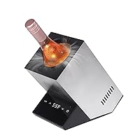 Wine Chiller Electric,Cobalance Wine Chillers Bucket for 750ml Red & White Wine or Some Champagne,Stainless Steel Single Bottle Iceless Wine Cooler,Kitchen Bar RV Wine Accessory,Gift for Wine Lovers