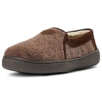 ARIAT Men's Lincoln Wool & Suede Warm Soft Comfortable Indoor Outdoor Slippers with Sherpa Lining & TPR Soles