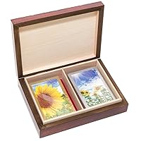 The Knight Card Case & Bello Games Designer Series Summer Sunflowers Congress Playing Cards from Spain.