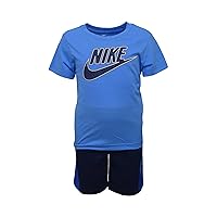 Nike Boy's Sportswear Amplify T-Shirt and Shorts Set (Toddler/Little Kids) Midnight Navy 5 Little Kid