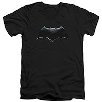 Mens Justice League Movie T-Shirt Batman Logo Slim Fit V-Neck Shirt