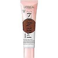 L'Oreal Paris Skin Paradise Water-infused Tinted Moisturizer with Broad Spectrum SPF 19 sunscreen lightweight, natural coverage up to 24h hydration for a fresh, glowing complexion, Deep 05, 1 fl oz