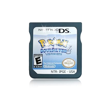 DELIVFI Soul Silver,Heart Gold ,Platinum Version Game Cartridges Game Card for Compatible NDS/NDSL/NDSI/NDSLL/NDSXL/3DS/2DS (Soul Silver)
