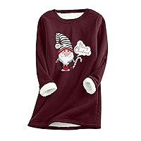 Fleece Pullover Women Lamb Wool Warm O-Neck Pullover Plus Size Soft Long Christmas Sweaters for Women