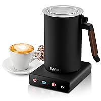 Frother for Coffee, Syvio 4-in-1 Detachable Milk Frother and Steamer with Touch Screen, 11.5oz/2 Cups Cold and Hot Foam Maker, Heating Milk/Coco, Electric Milk Steamer for Latte Cappuccino Macchiato …