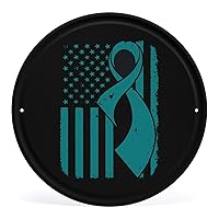 Cervical Cancer Awareness Flag Funny Hanging Painting Tin Sign Wall Decor Iron Signs for Bar Living Room Garden