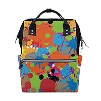 Diaper Bag Backpack Abstract Stripe Design Casual Daypack Multi-Functional Nappy Bags