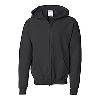 Heavy Blend Full Zip Hooded Sweatshirt (G186B) Black, XL (Pack of 12)